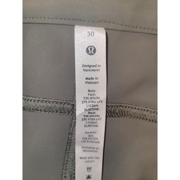Lululemon City Sleek Slim Fit Pants Size 30 High Rise Gray Stretch Career Casual - Picture 7 of 8